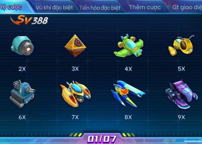 Các mục tiêu cần tiêu diệt trong Bắn Cá Vũ Trụ tại SV388