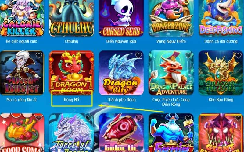 Tìm tựa game bắn cá Rồng Nổ và tham gia chơi ngay