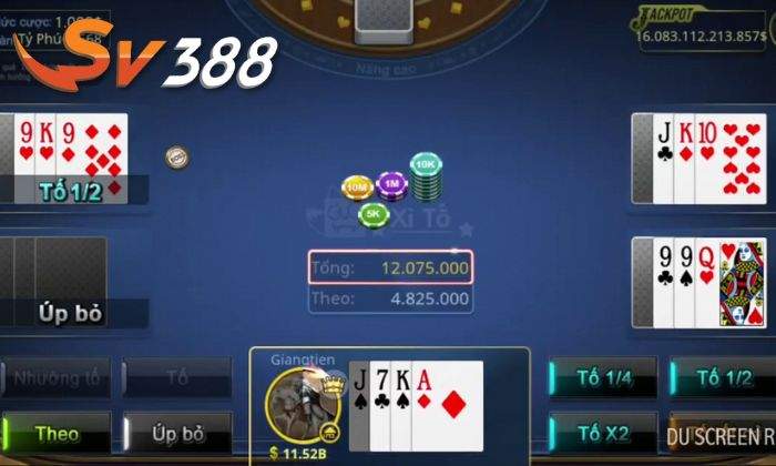 Ưu điểm khi chơi Xì Tố Online tại SV388